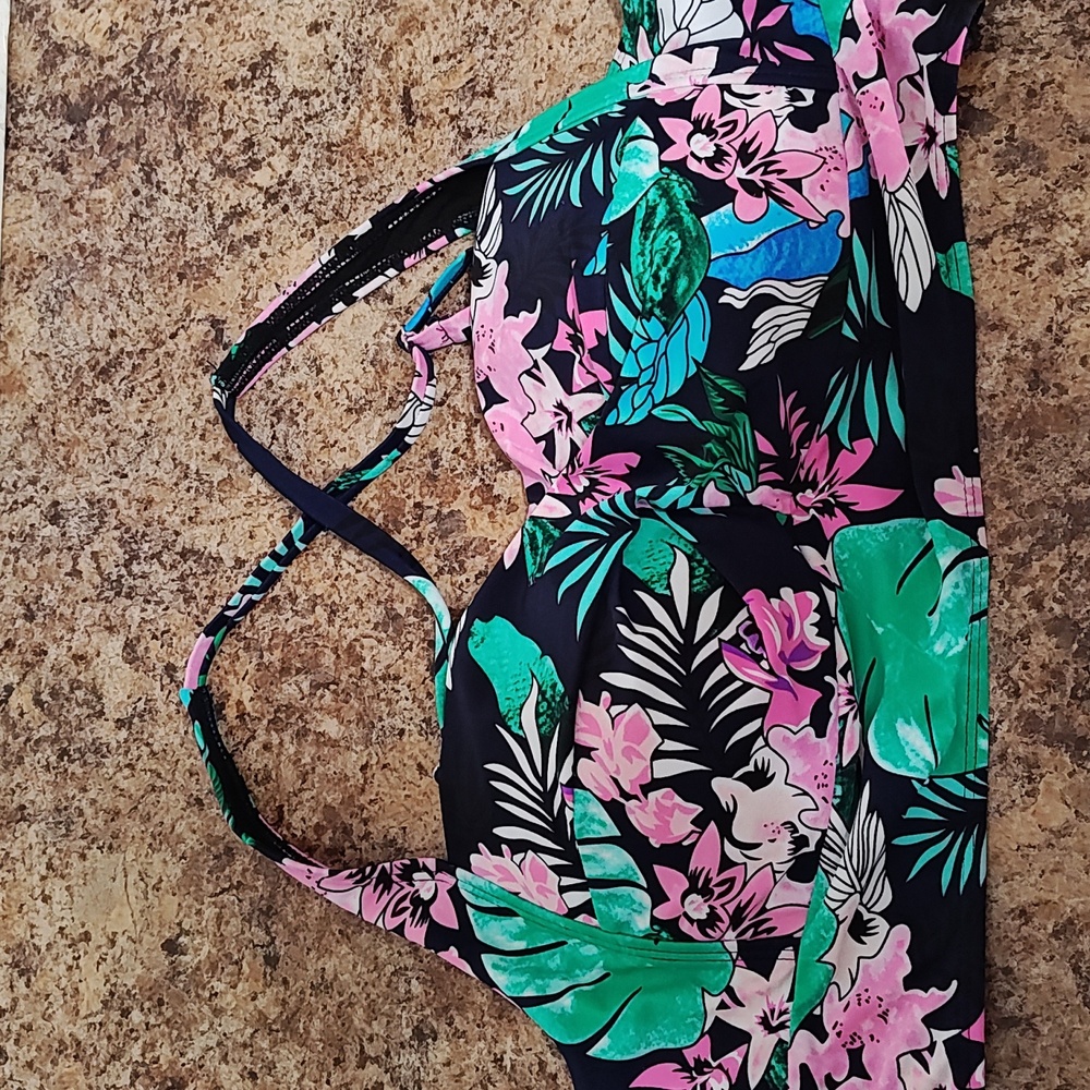High Waisted Tropical Print Bikini